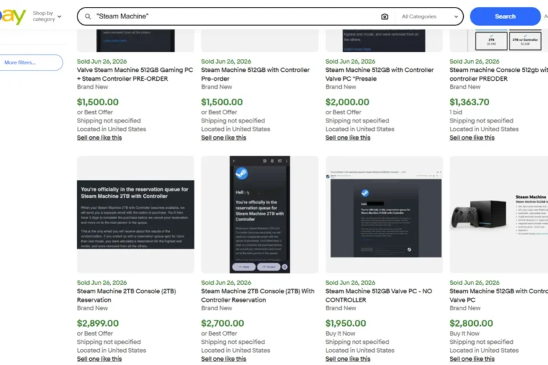 Scalpers Undermine Valve’s Anti-Fraud Efforts for Highly Anticipated Steam Machine