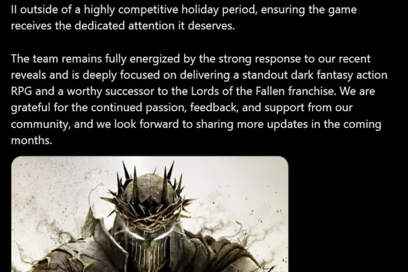 Strategic Retreat: Lords of the Fallen 2 Pushed to 2027 to Avoid Gaming’s Biggest Blockbuster
