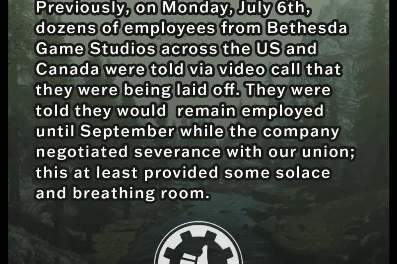 Behind the Smokescreen: The Escalating Labor Conflict at Bethesda Game Studios