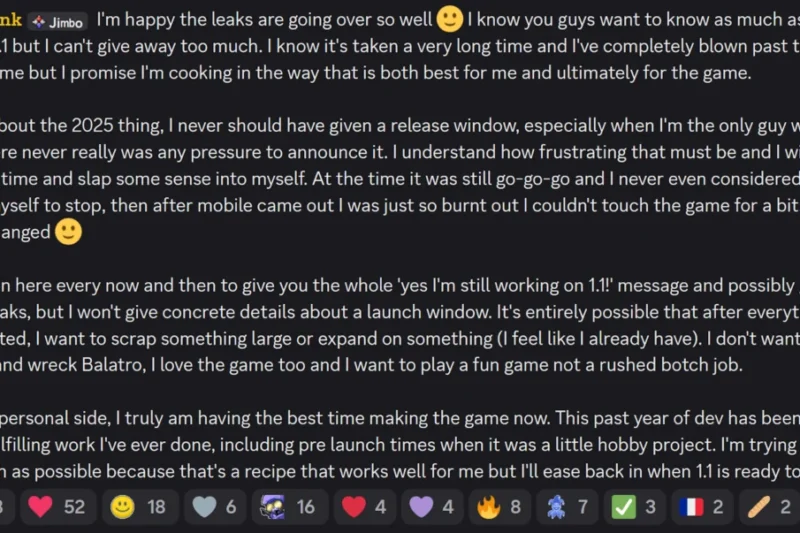 The Long Game of LocalThunk: Inside the Development and Delays of Balatro’s Massive 1.1 Update
