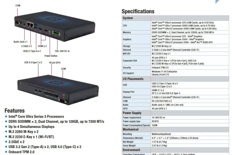 Aaeon Unveils the Up Xtreme PTL Edge Air: A Leap Forward in Industrial Computing with Intel Panther Lake and Frore AirJet Cooling